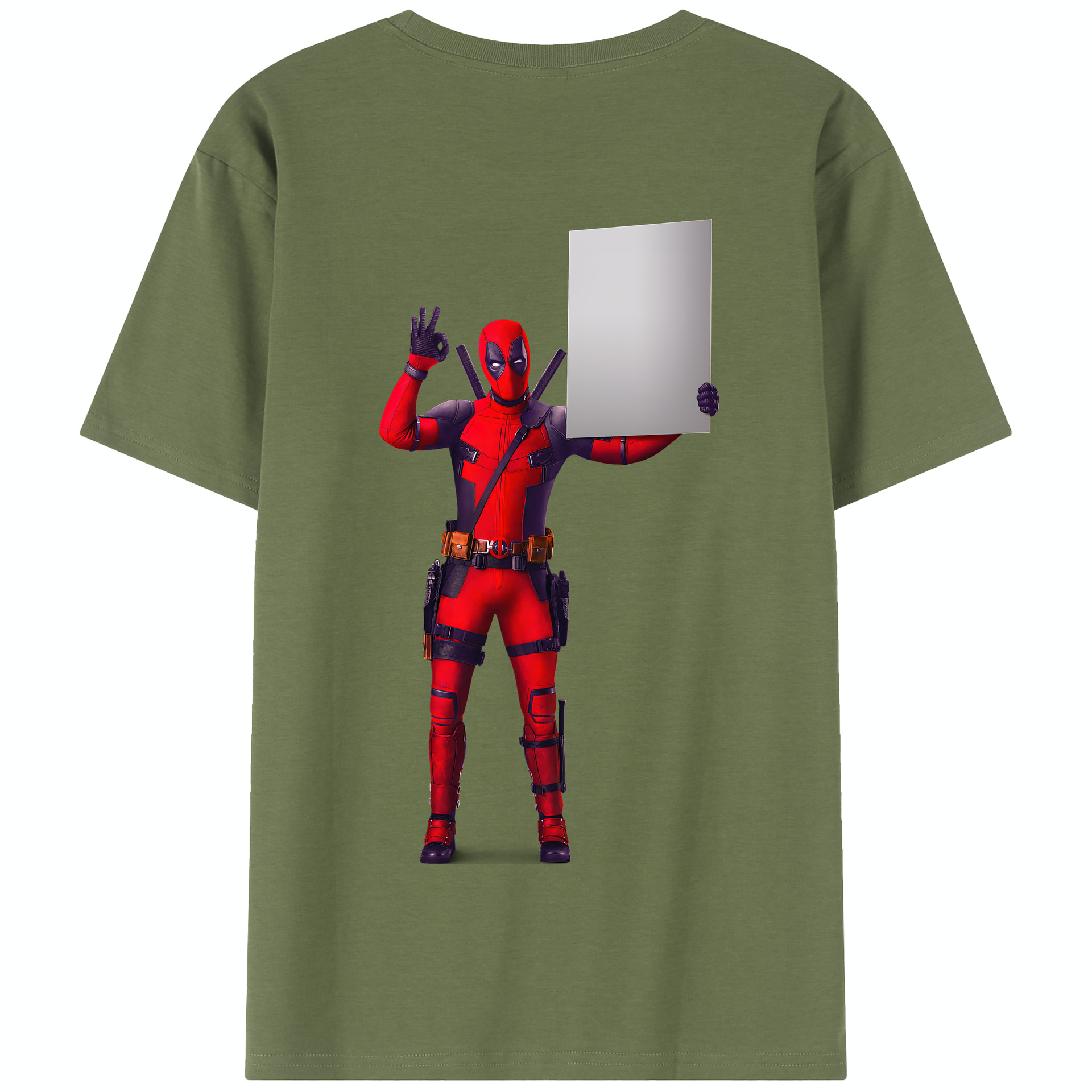 （画像用） Deadpool デッドプール 綿100％半袖Tシャツ（背面プリント）